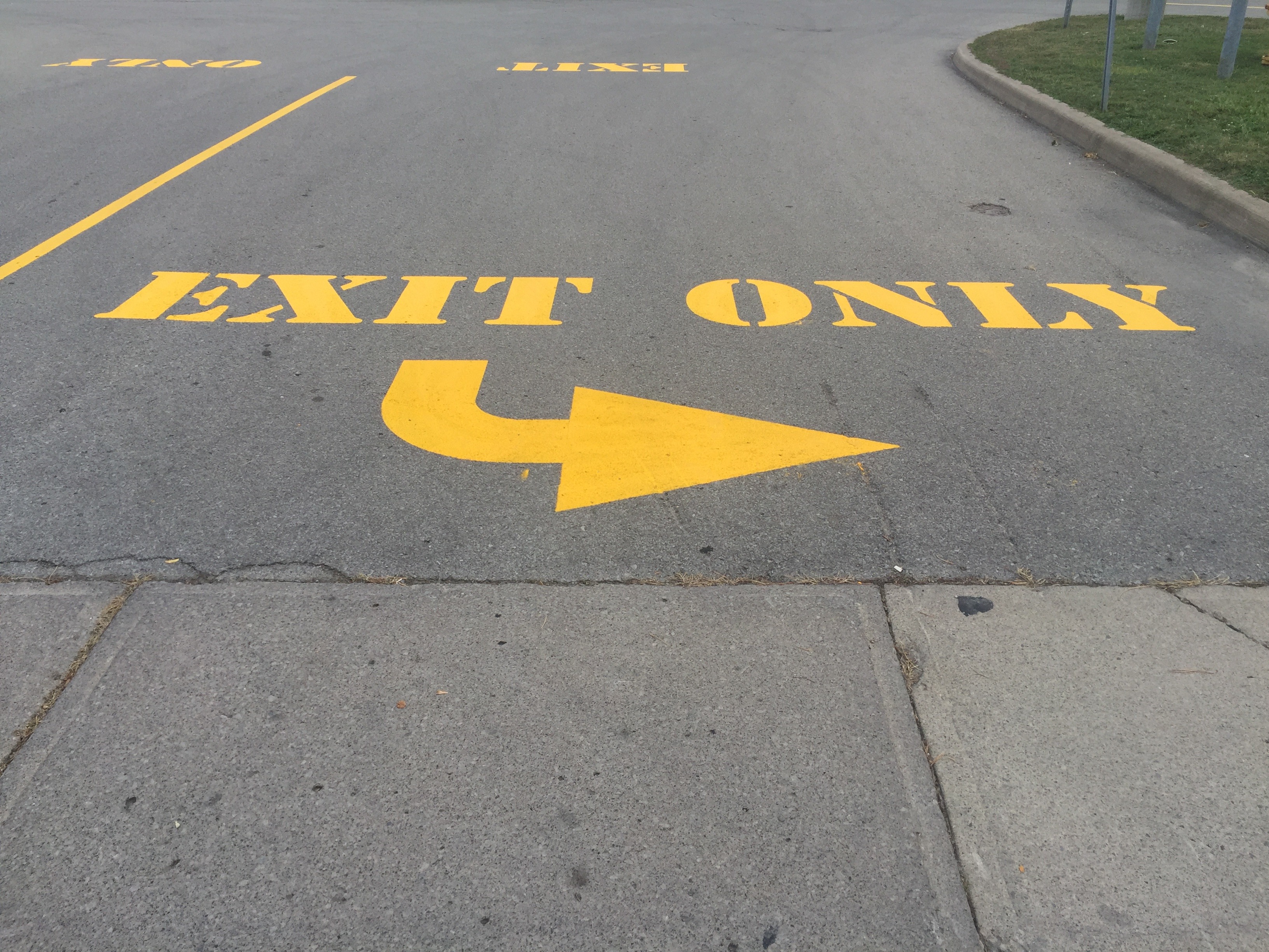  Line painting stencils and arrow at beacon christian school